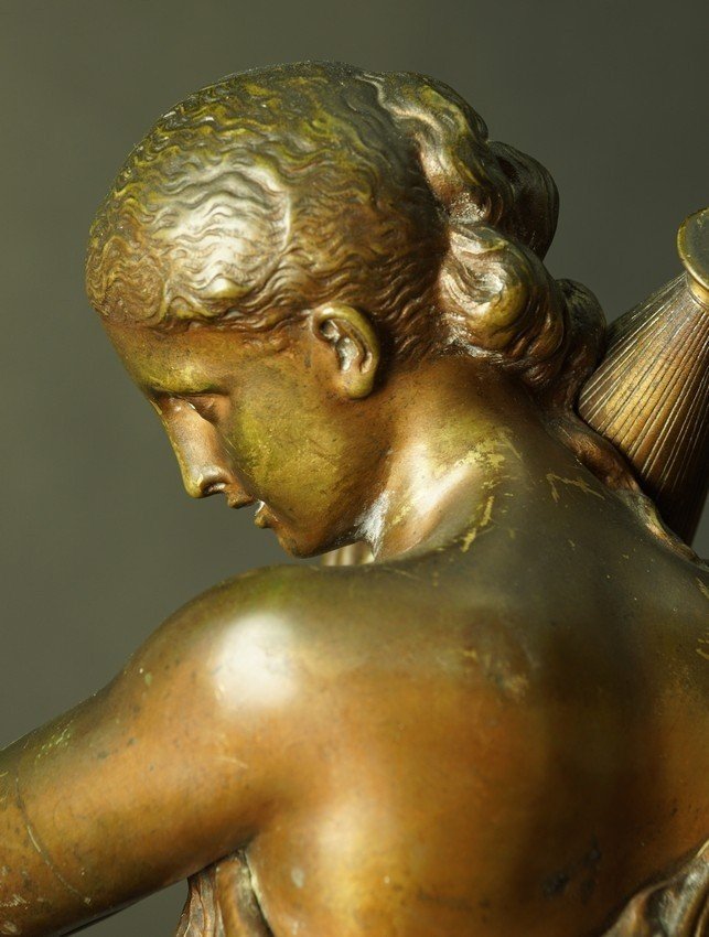 La porteuse de vase, bronze, Henry Dumaige (1830-1888) , France, 2e moitié du XIXe siècle.-photo-5
