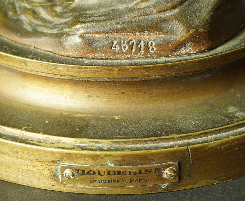 La porteuse de vase, bronze, Henry Dumaige (1830-1888) , France, 2e moitié du XIXe siècle.-photo-7
