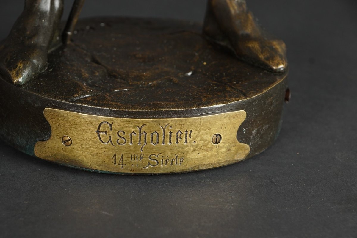 Scholier, Bronze, émile Picault (1833 - 1915), France, 19th/20th Century-photo-1