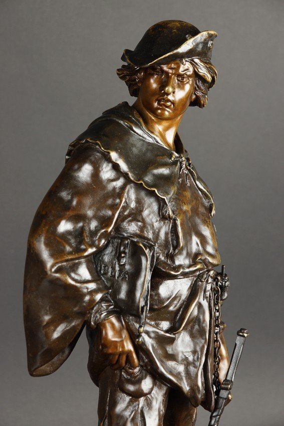 Scholier, Bronze, émile Picault (1833 - 1915), France, 19th/20th Century-photo-4