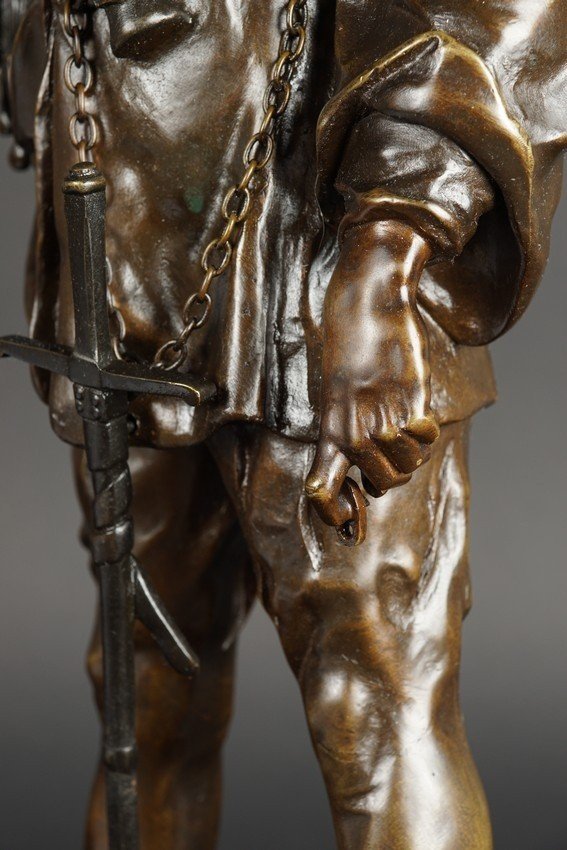 Scholier, Bronze, émile Picault (1833 - 1915), France, 19th/20th Century-photo-5