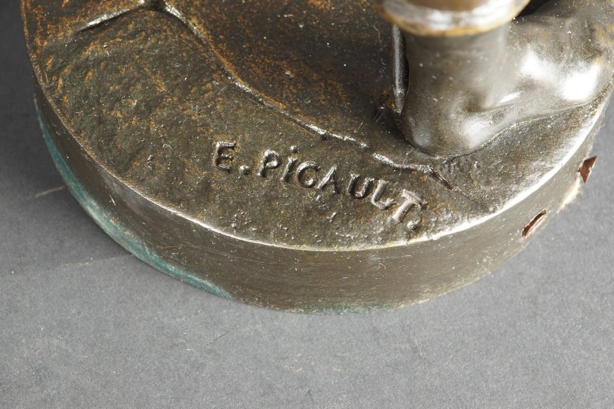 Scholier, Bronze, émile Picault (1833 - 1915), France, 19th/20th Century-photo-7