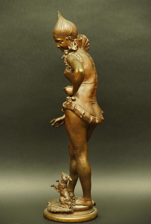Dresseur de Cirque, bronze,  Faure de Broussé (1843-1908) , France, XIXe siècle.-photo-3