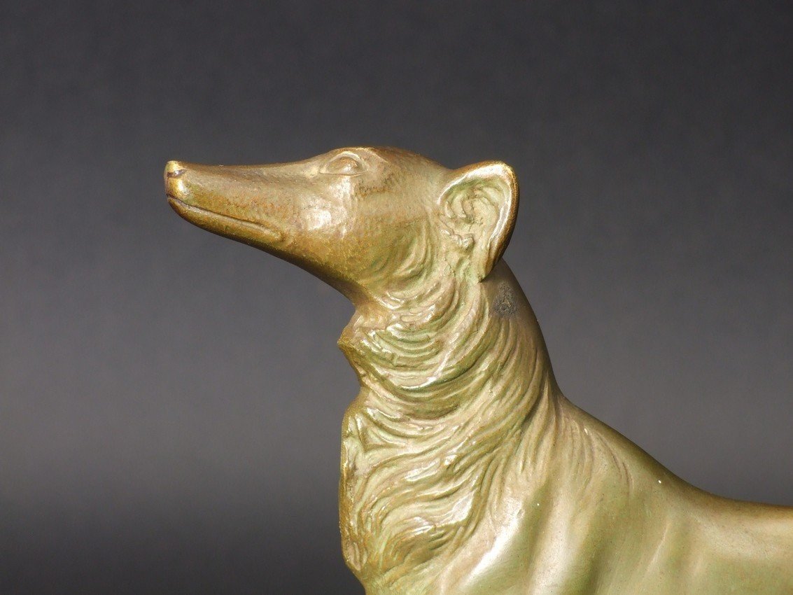 Woman With Hunting Dog, Bronze, Art Deco, Armand Godard, France, 1920s-1930s.-photo-6
