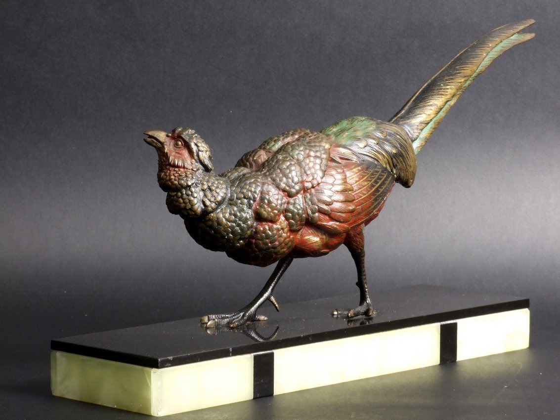 Pheasant, Zinc, Art Deco, 1920s–1930s.-photo-1
