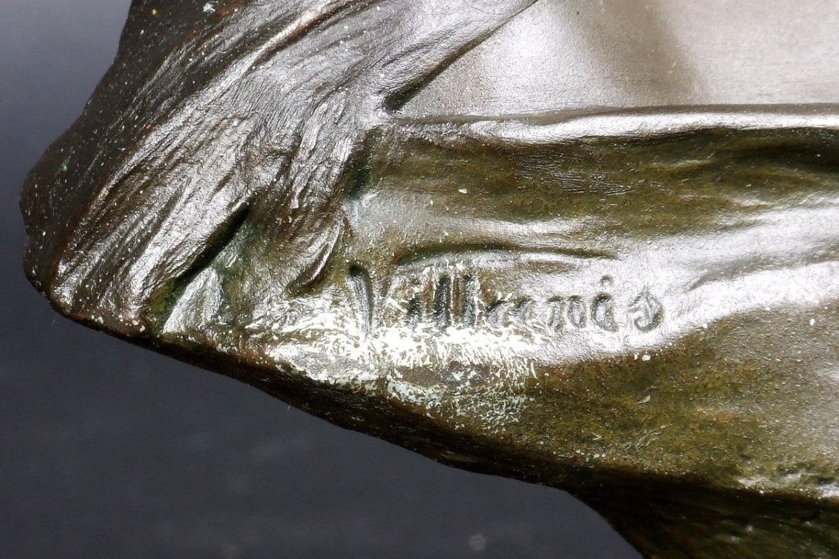 Beatrix, Emmanuel Villanis (1858-1914), Art Nouevau, Zinc, Circa 1900-photo-6