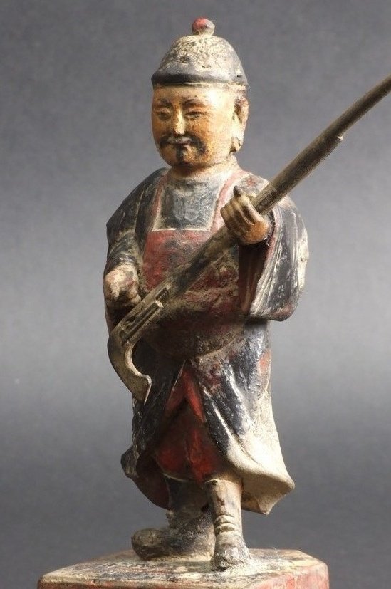 Chinese Warrior, Wood, China, 19th Century.-photo-1
