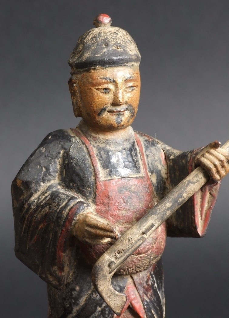 Chinese Warrior, Wood, China, 19th Century.