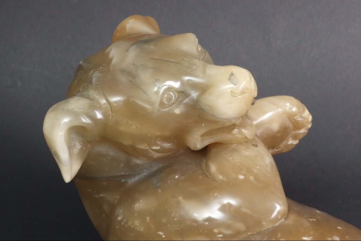 Dog, China, Onyx, 19th Century.-photo-3
