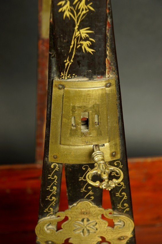 Boîte à couvercle rabattable, technique mixte, Japon, période Edo (1603-1868)-photo-4