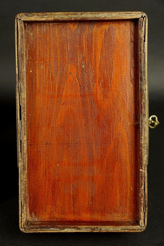 Boîte à couvercle rabattable, technique mixte, Japon, période Edo (1603-1868)-photo-7