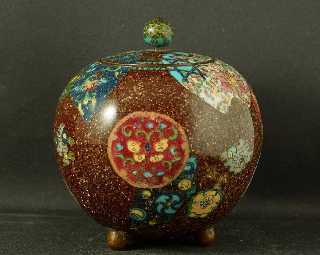Box, Cloisonné, Japan, Meiji Era (1868-1912)-photo-2
