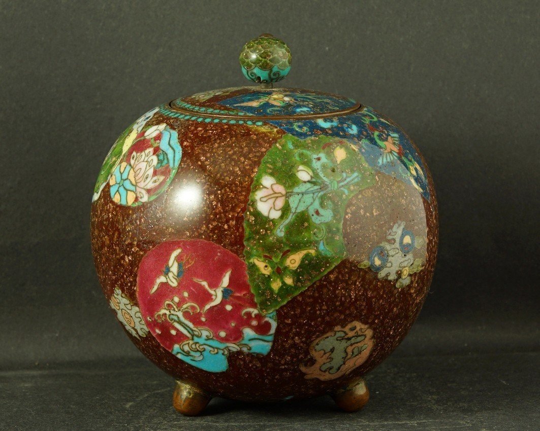 Box, Cloisonné, Japan, Meiji Era (1868-1912)-photo-3