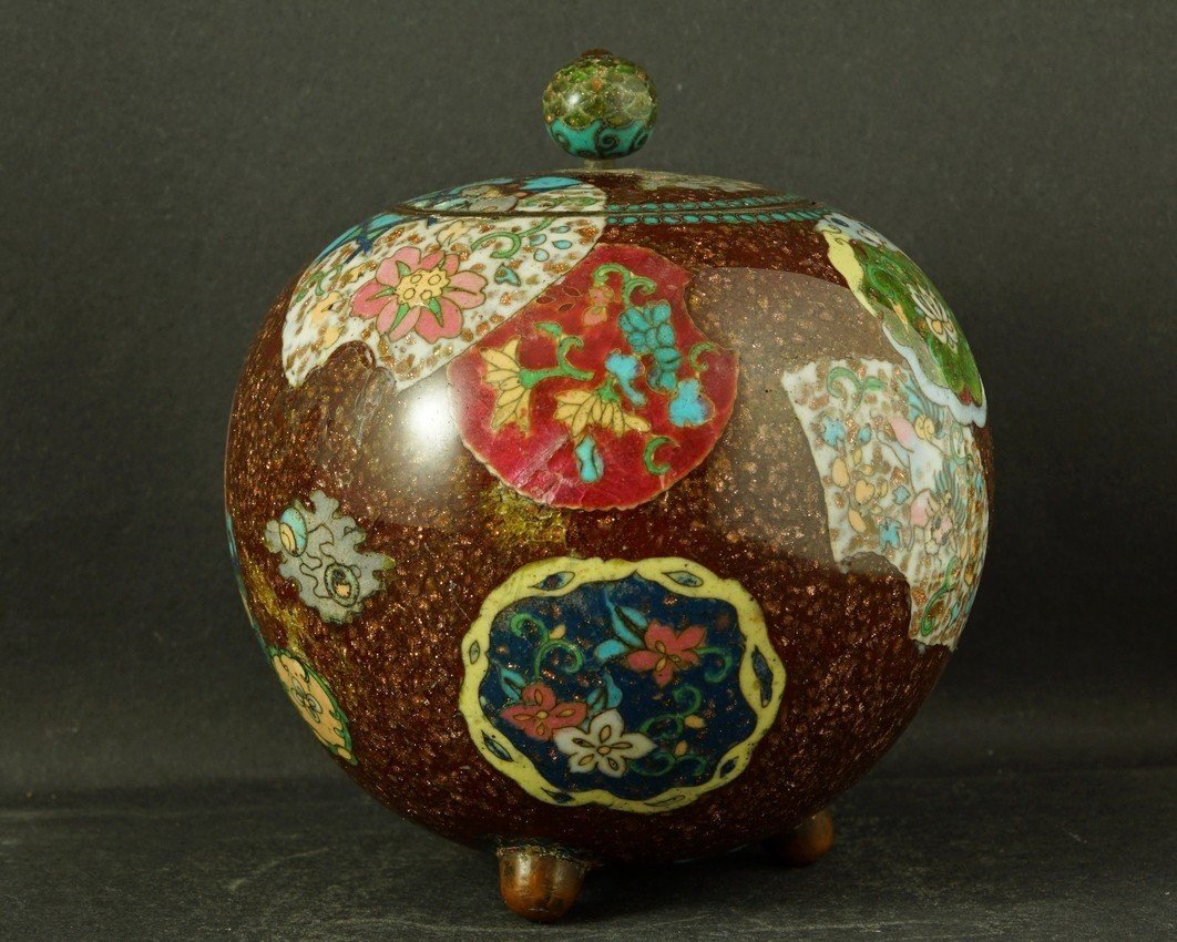 Box, Cloisonné, Japan, Meiji Era (1868-1912)-photo-4