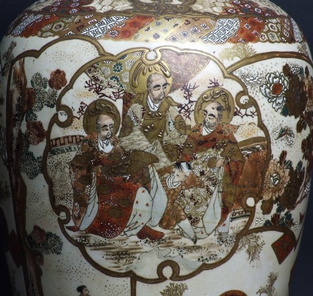  Socle de lampe, Satsuma, Japon, époque Meiji (1868 - 1912)-photo-2