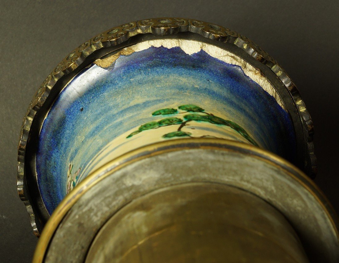 Base de lampe à huile, Japon, période Meiji (1868 - 1912)-photo-7