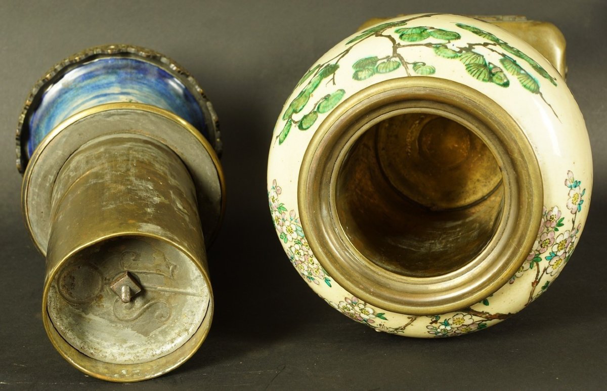 Base de lampe à huile, Japon, période Meiji (1868 - 1912)-photo-8