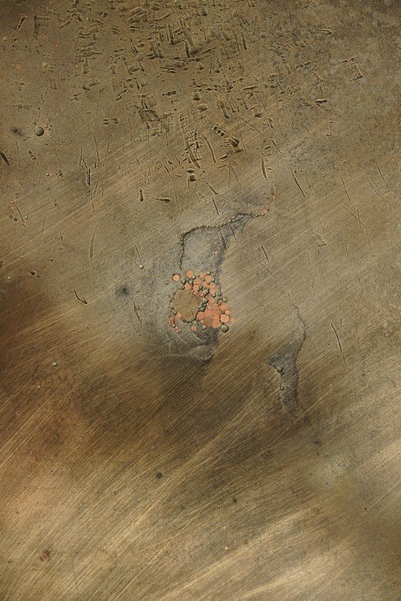 Miroir Kagami, signé, bronze argenté, Japon, période Edo/Meiji, XIXe siècle.-photo-1