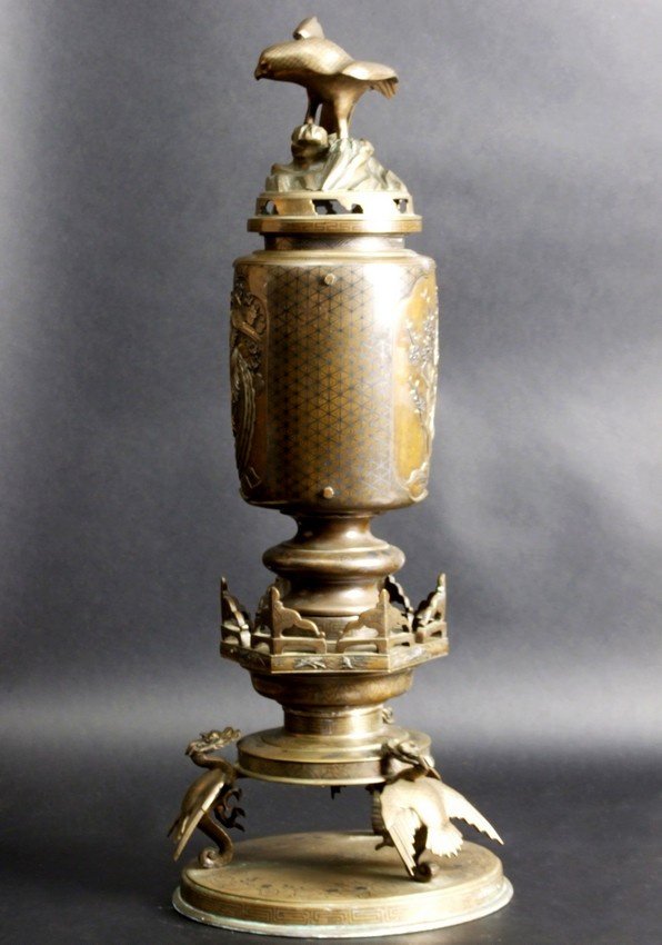Encensoir, bronze, Japon, période Meiji (1868-1912)-photo-7