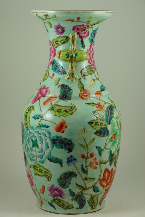 Vase avec fleurs, Chine, XIXe siècle/XXe siècle.-photo-2