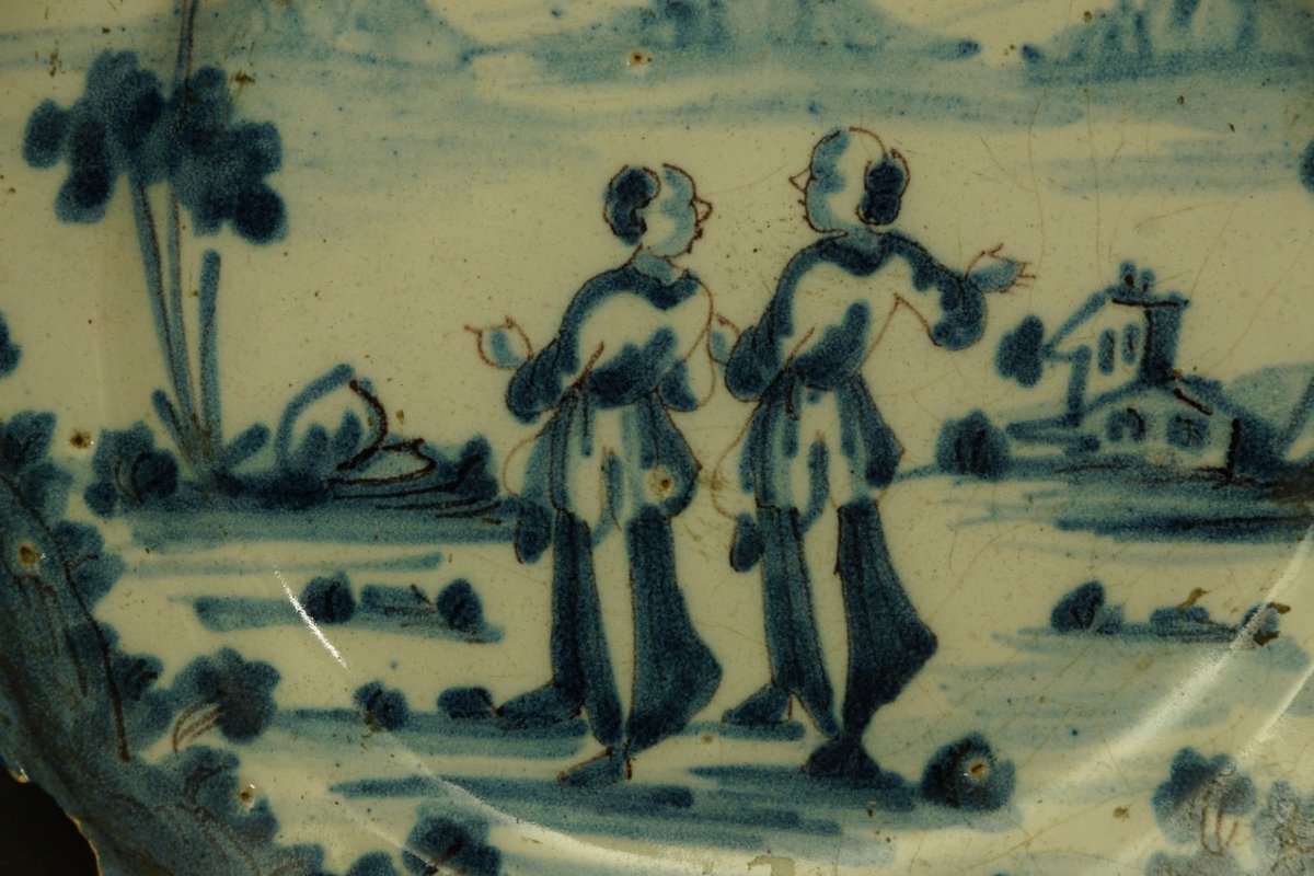 Painted Plate, China, Qing Dynasty, 17th/18th Century-photo-3