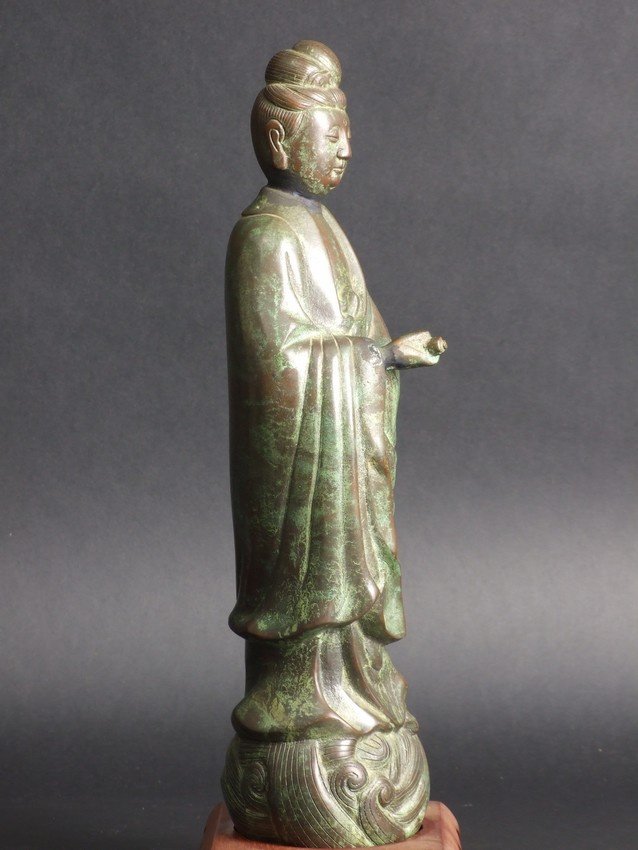 Guanyin - Bodhisattva Of Compassion, Bronze, China, Qing Dynasty, 19th Century-photo-2