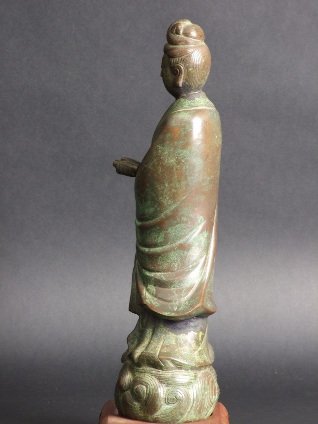 Guanyin - Bodhisattva Of Compassion, Bronze, China, Qing Dynasty, 19th Century-photo-4