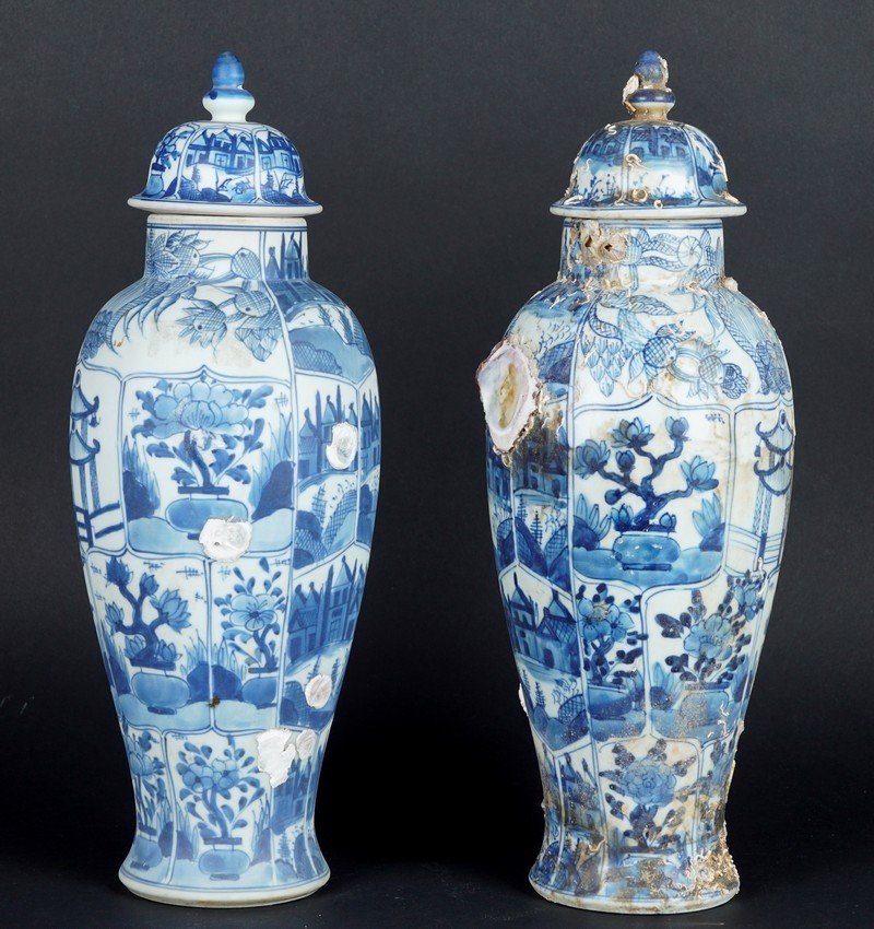 Vases provenant du navire Hon Can, Chine, dynastie Qing, 1690, signés-photo-3