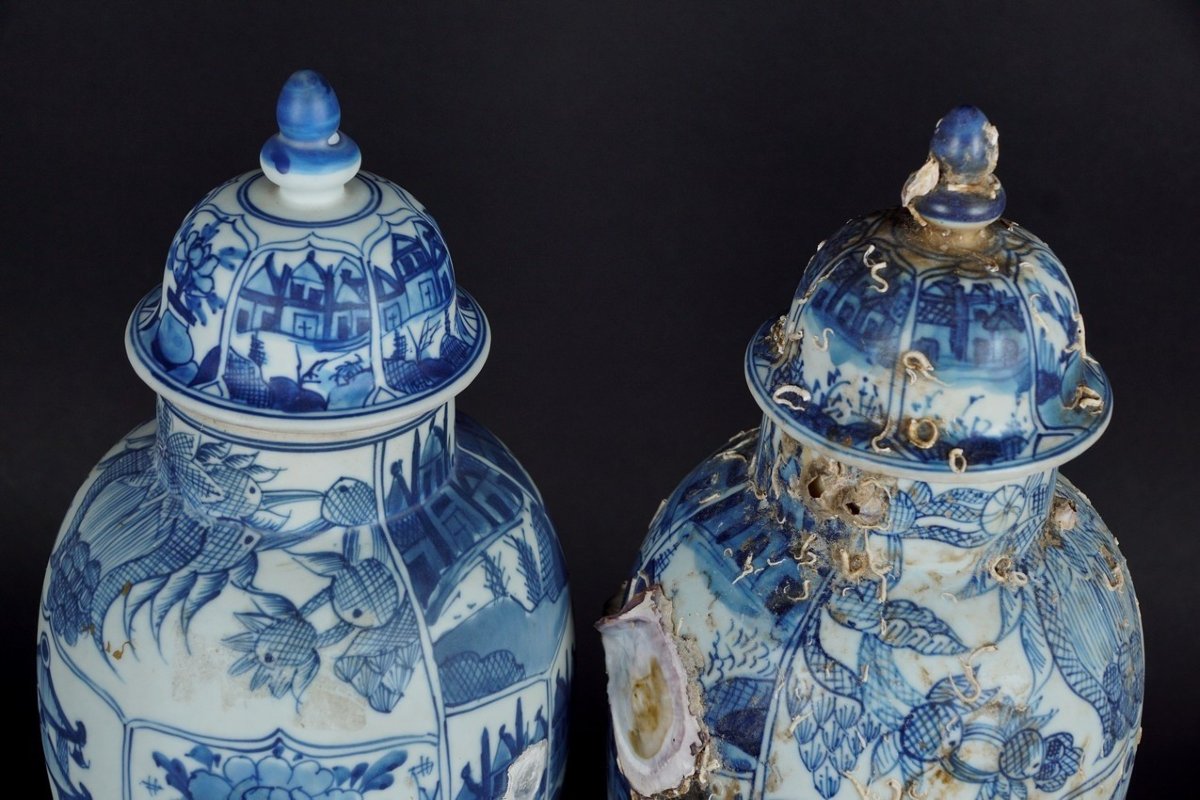 Vases provenant du navire Hon Can, Chine, dynastie Qing, 1690, signés-photo-2