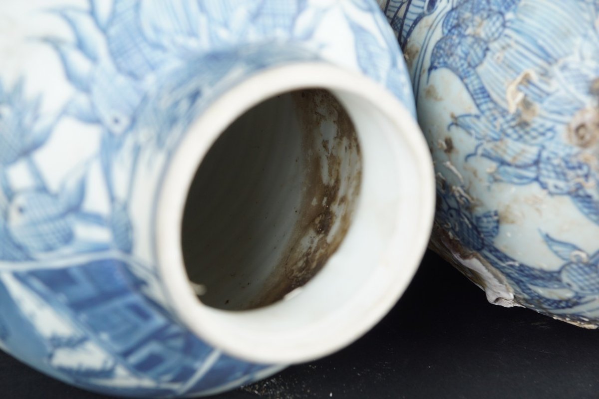 Vases provenant du navire Hon Can, Chine, dynastie Qing, 1690, signés-photo-6