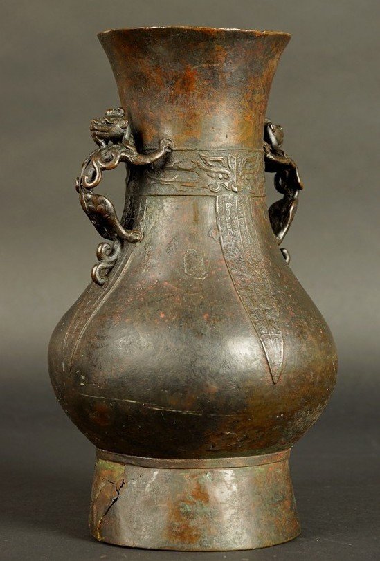 Vase avec lions, bronze, XIVe-XVe siècle, dynastie Yuan/début Ming, Chine-photo-3