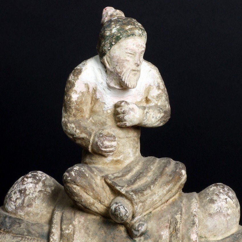 Camel And Guide, 600-900 Ad, Terracotta, China, Tang Dynasty-photo-2