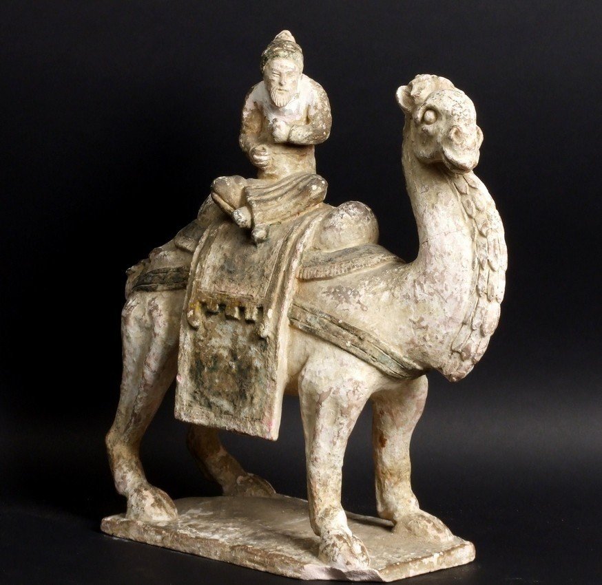 Camel And Guide, 600-900 Ad, Terracotta, China, Tang Dynasty-photo-4