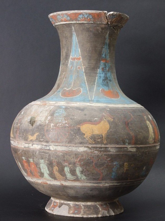 Antique Vase, Ceramic, China, 400-200 Bc. Warring States Period/han Dynasty-photo-2