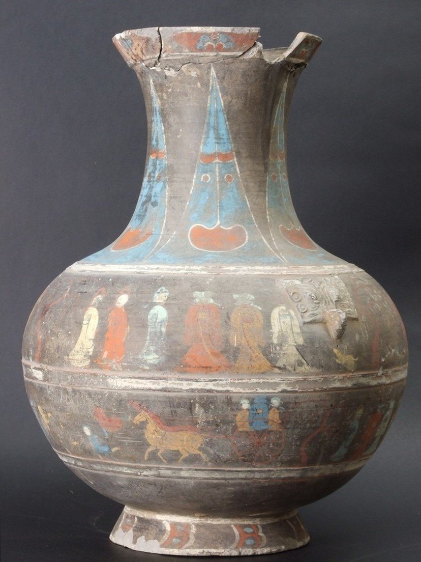 Antique Vase, Ceramic, China, 400-200 Bc. Warring States Period/han Dynasty-photo-4