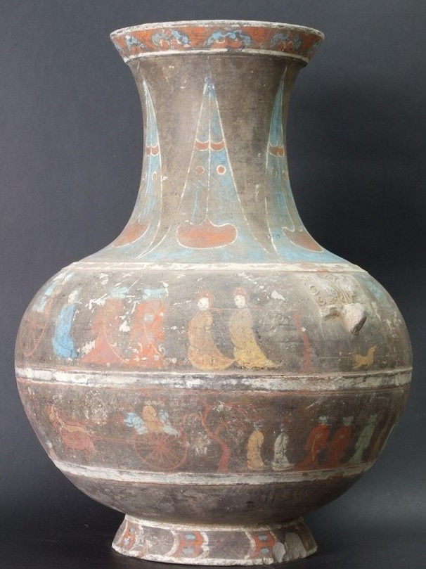 Antique Vase, Ceramic, China, 400-200 Bc. Warring States Period/han Dynasty