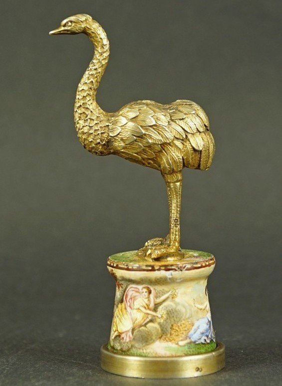 Petit pot à cure-dents, argent et émail, Vienne, seconde moitié du XIXe siècle, vers 1870-photo-2