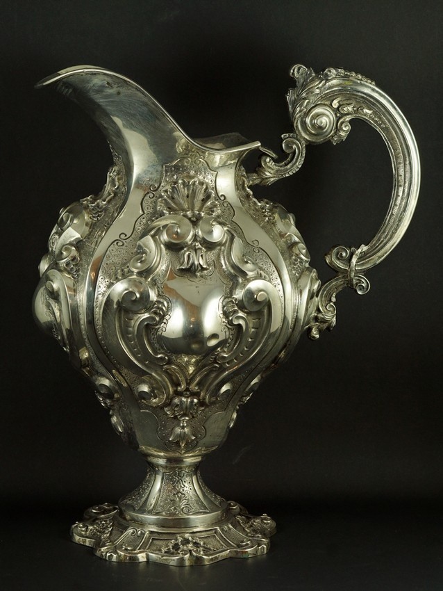 Cruche à eau, argent, Porto, Portugal, XIXe/XXe siècle