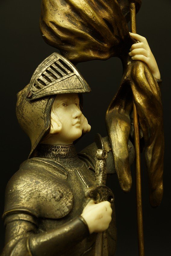 Joan of Arc, Art Déco, chryselephantine, D. Alonzo, 1920s-photo-4