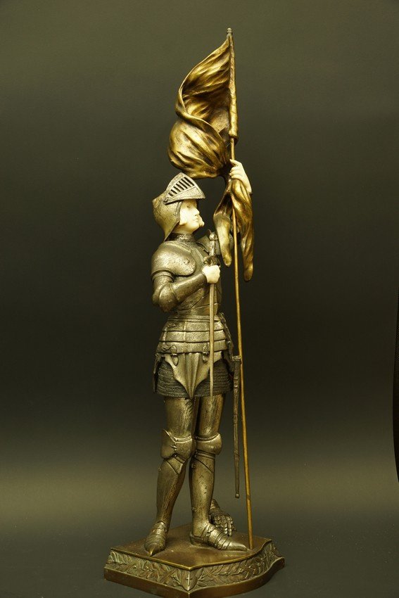 Joan of Arc, Art Déco, chryselephantine, D. Alonzo, 1920s-photo-2