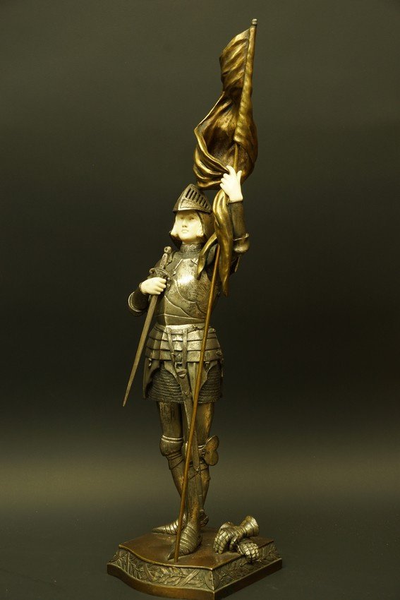 Joan of Arc, Art Déco, chryselephantine, D. Alonzo, 1920s-photo-6