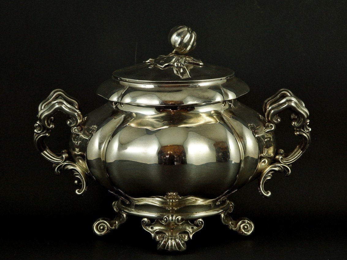 Jug With Sugar Bowl, Silver, Alphonse Debain, France, 1911-1916-photo-4