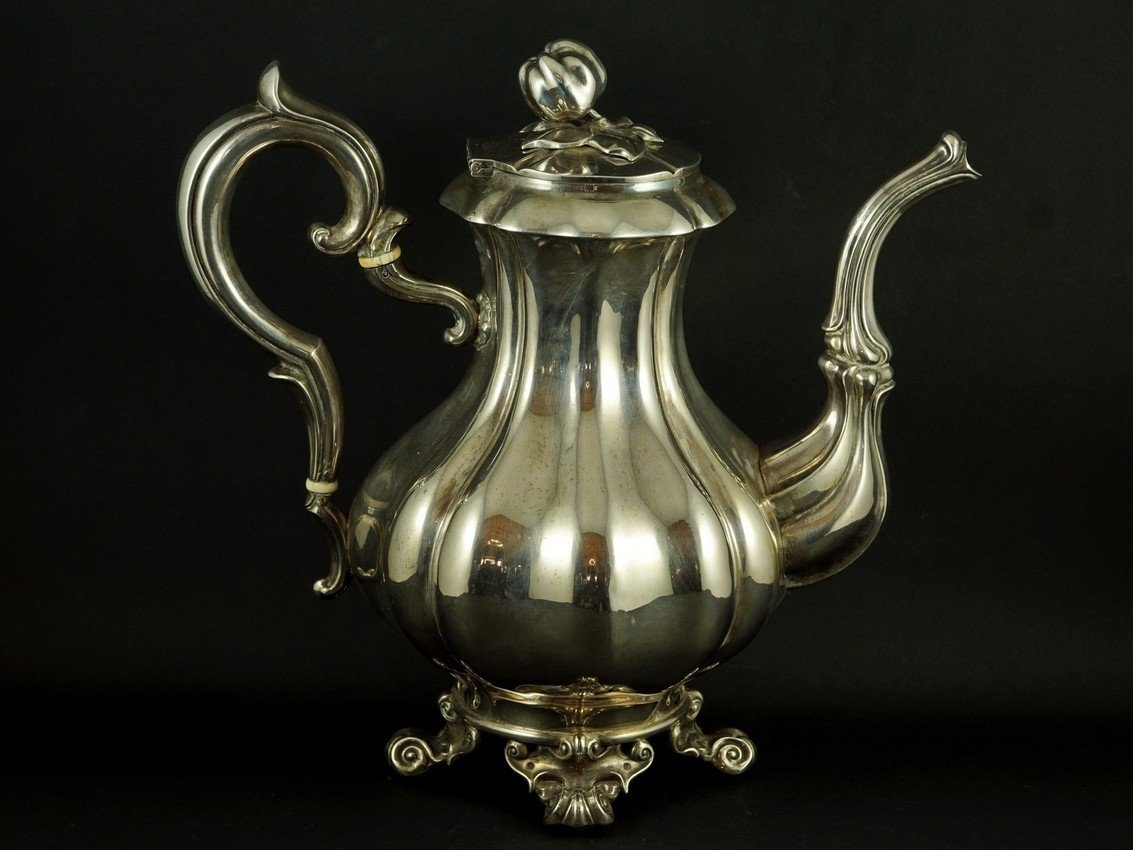 Jug With Sugar Bowl, Silver, Alphonse Debain, France, 1911-1916-photo-1