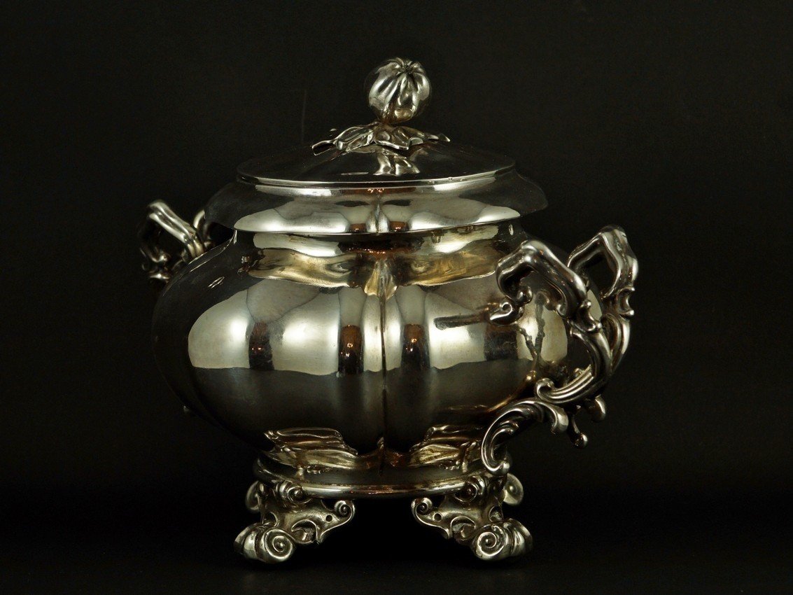 Jug With Sugar Bowl, Silver, Alphonse Debain, France, 1911-1916-photo-3