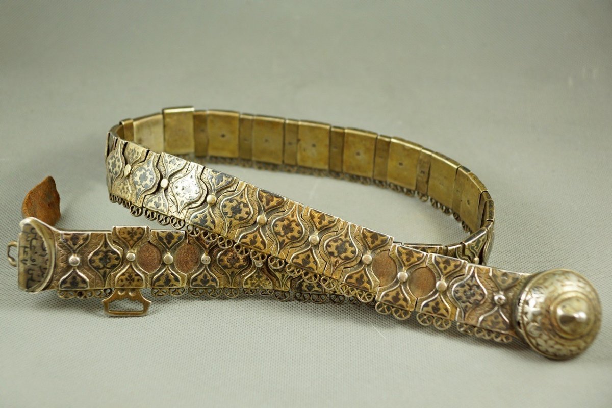 Caucasian Belt, Silver, Niello, Russia, 1881-photo-2