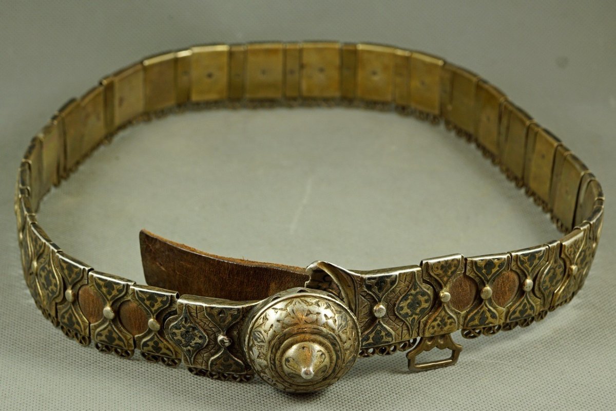 Caucasian Belt, Silver, Niello, Russia, 1881-photo-3