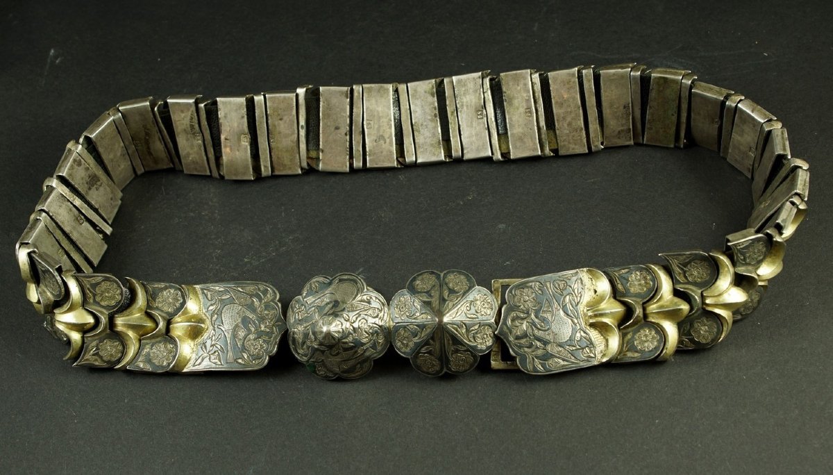 Ceinture caucasienne, argent, niello, Russie, XIXe siècle -photo-3