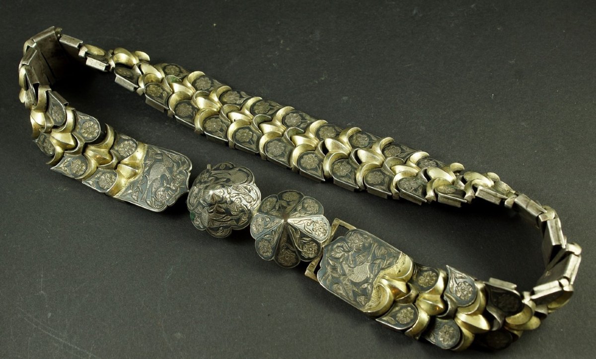 Ceinture caucasienne, argent, niello, Russie, XIXe siècle -photo-4