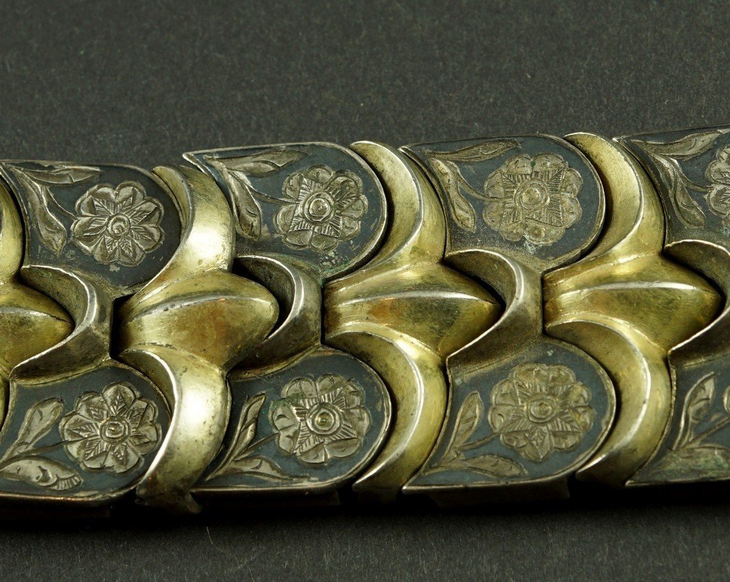 Ceinture caucasienne, argent, niello, Russie, XIXe siècle -photo-2