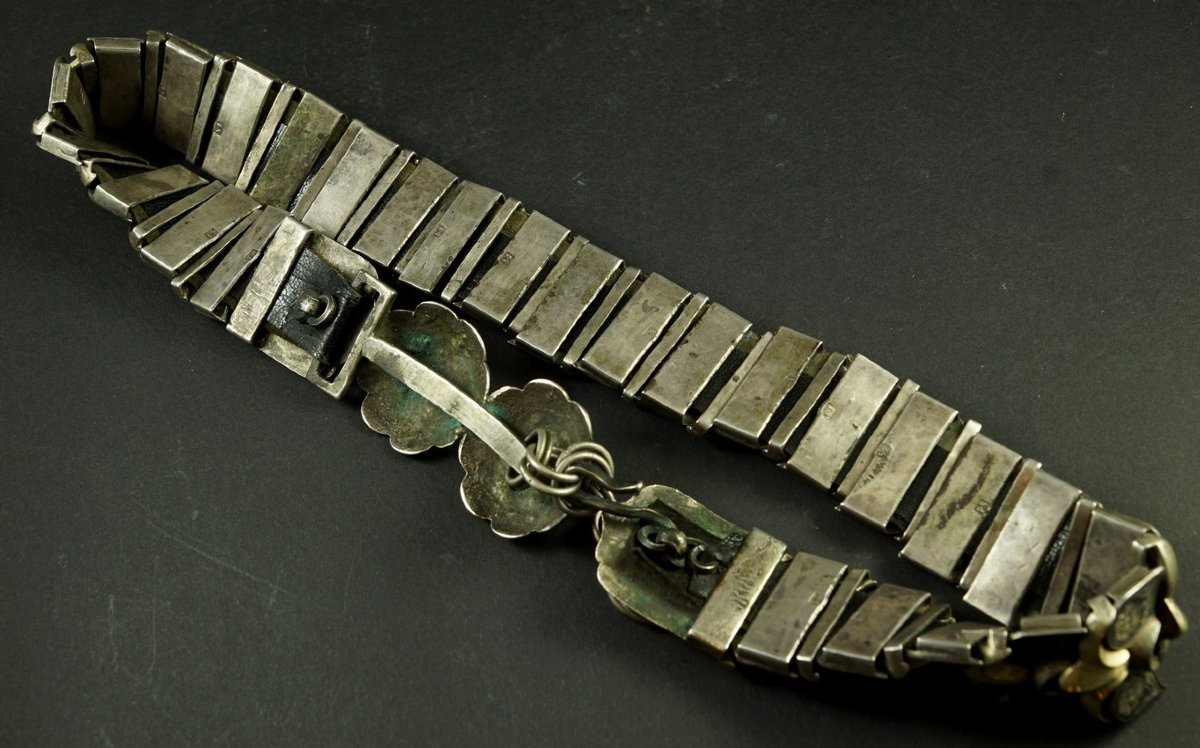 Ceinture caucasienne, argent, niello, Russie, XIXe siècle -photo-5